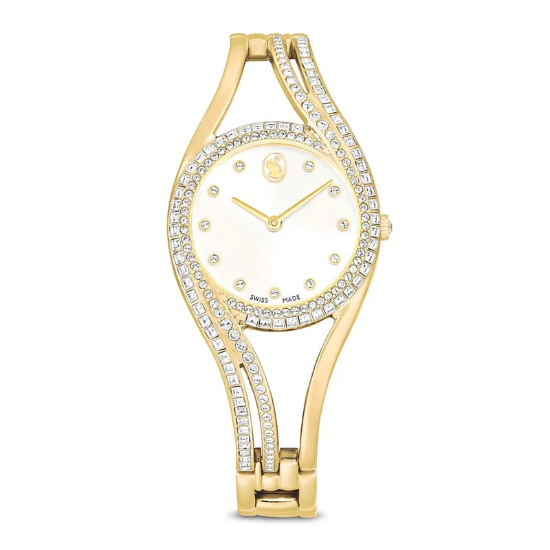 Swarovski Montre Hyperbola couleur or avec cadran blanc 5754534
