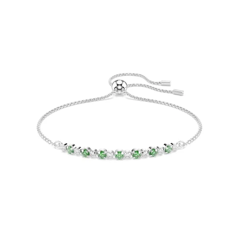 Swarovski Bracelet de tennis Matrix argenté avec accents verts 5758987