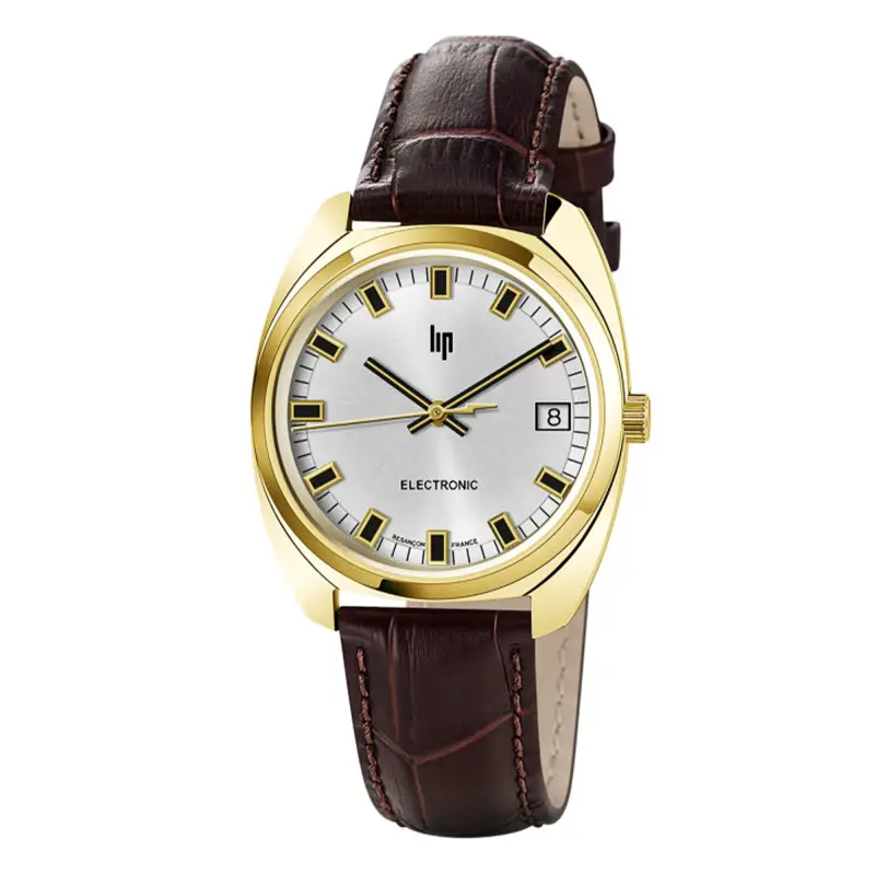 Montre Lip Général de Gaulle Classique plaqué or 35 mm 671022
