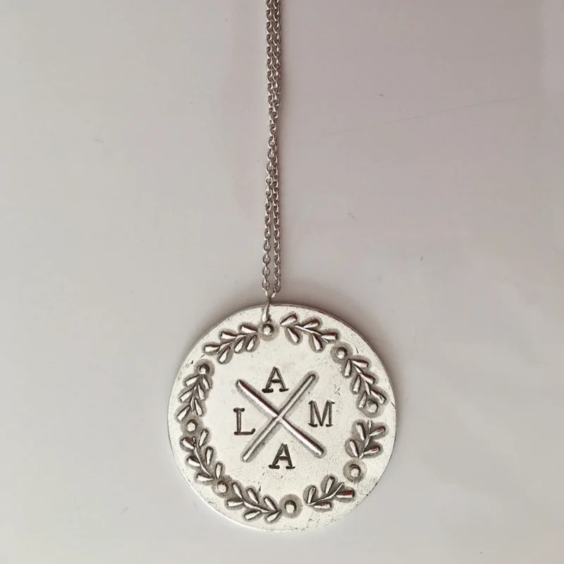 Médaille LAURIERS en argent à personnaliser