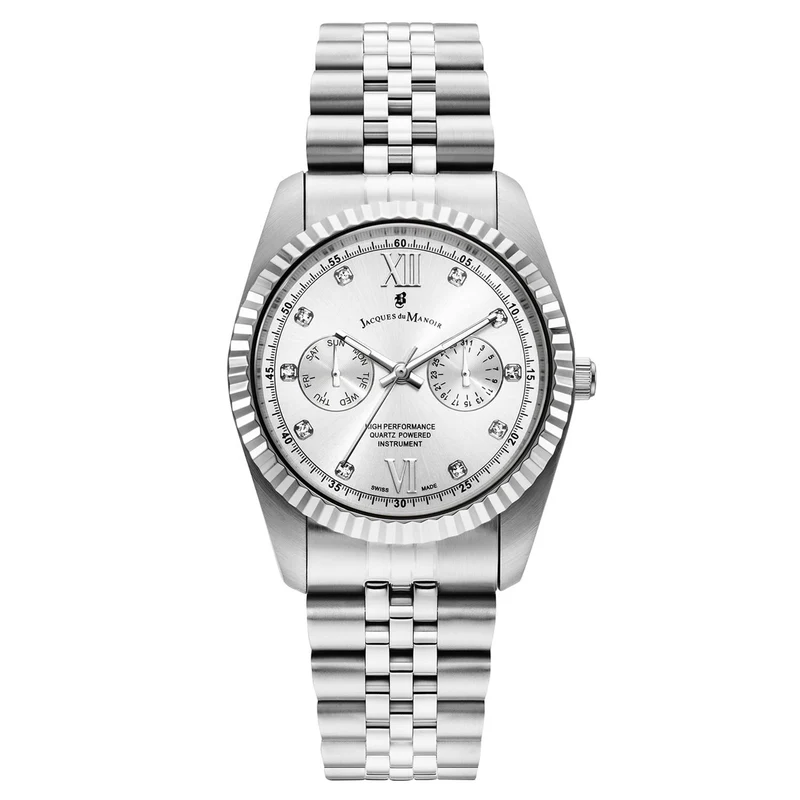 Jacques du Manoir Inspiration Multifunction Montre Unisexe en Acier Argenté JWN06101
