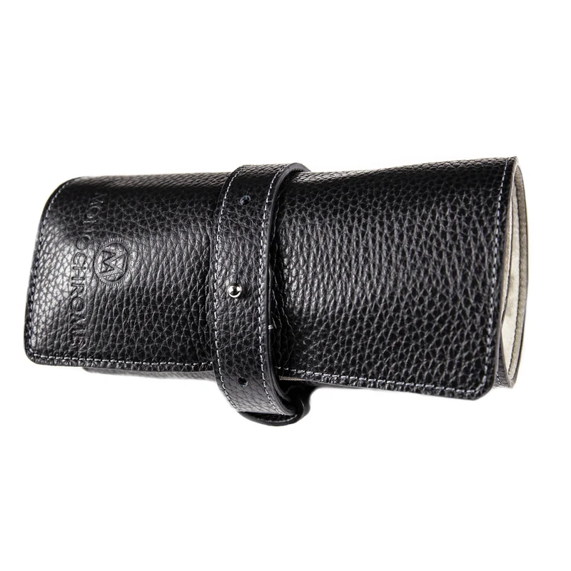 Monochrome - Rouleau de montre en cuir - Noir et gris