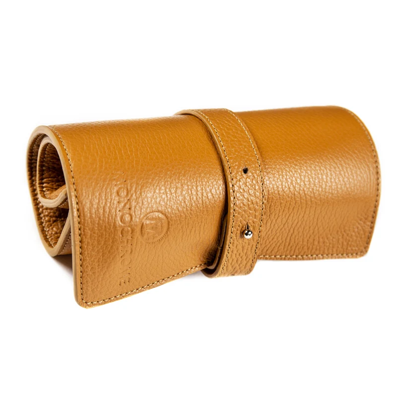 Monochrome - Rouleau de montre en cuir - Cognac & Beige