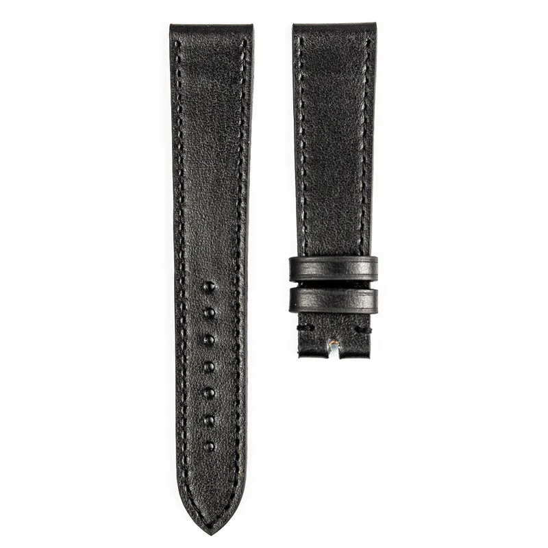 Monochrome - Bracelet montre en veau lisse - Noir