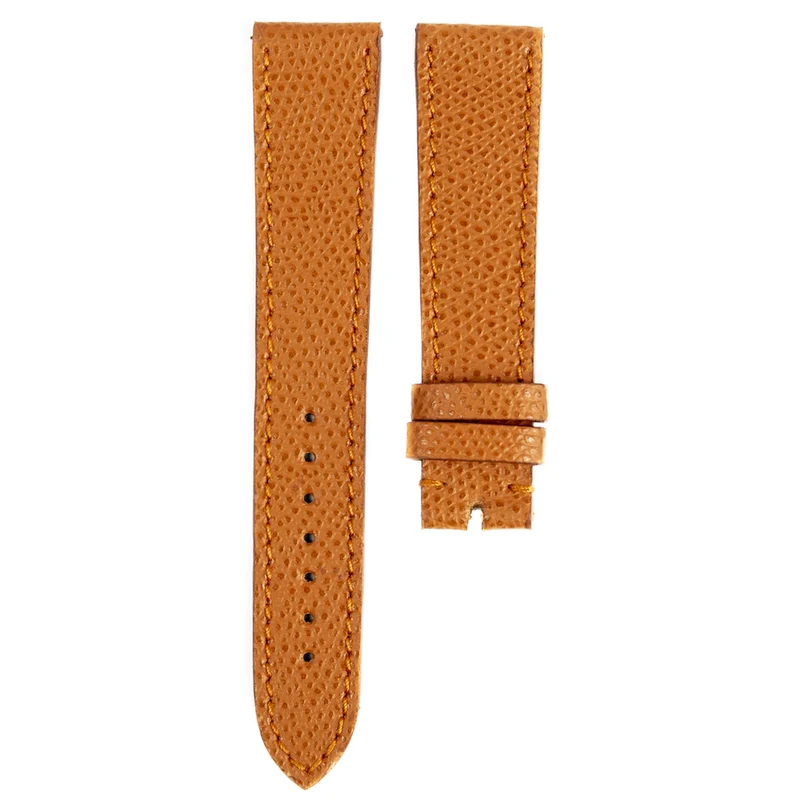 Monochrome - Bracelet montre en veau grainé - Cognac