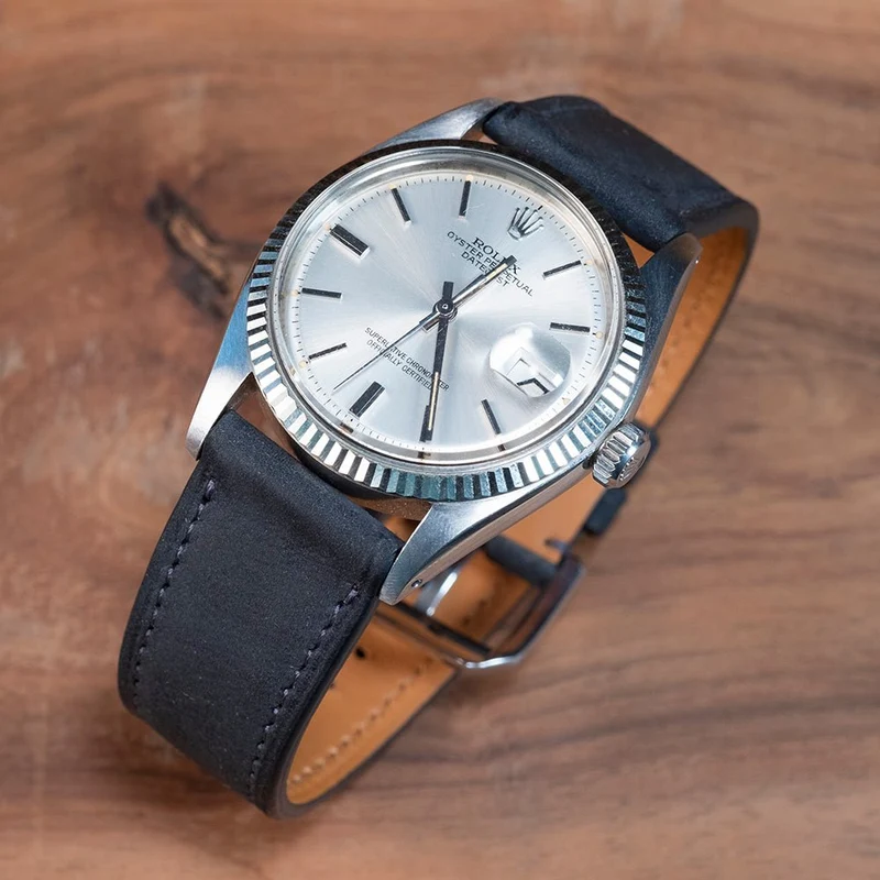 Bracelet nubuck gris anthracite