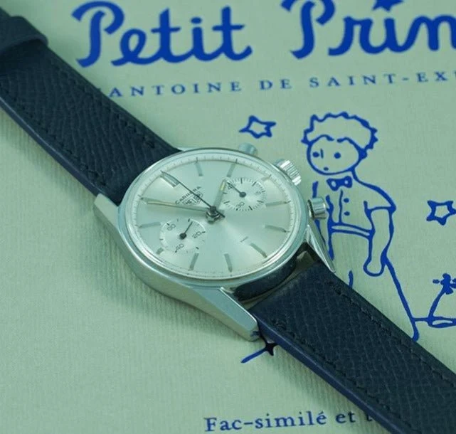Bracelet de montre veau grainé bleu marine