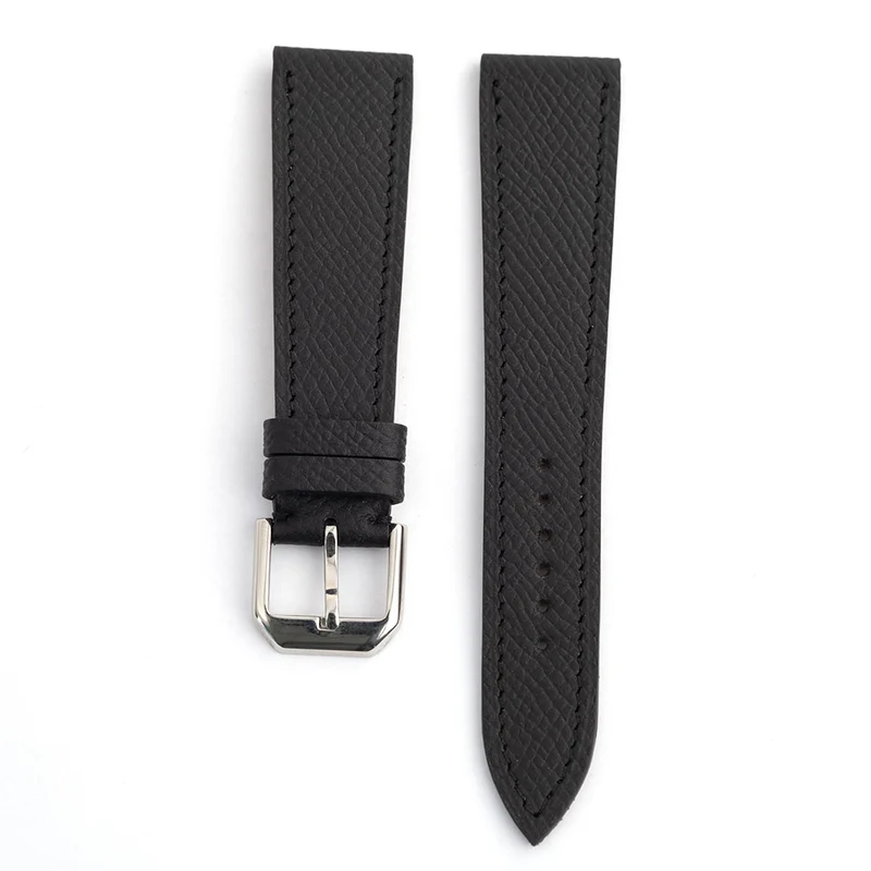 Bracelet de montre veau grainé noir