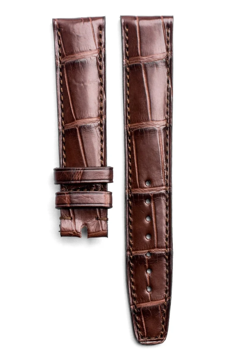 Monochrome - Bracelet montre alligator - Marron