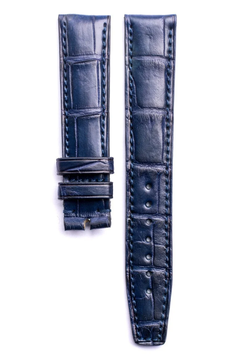 Monochrome - Bracelet montre alligator - Bleu
