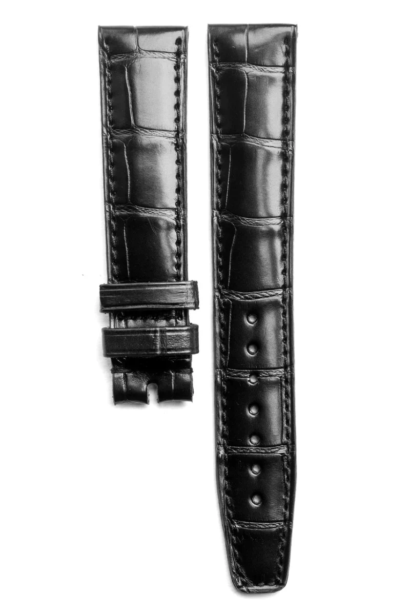 Monochrome - Bracelet montre alligator - Noir