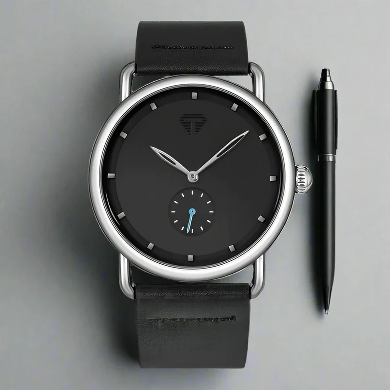 TOMI T-037 Business Luxury Minimalist Watch Classic Round Dial Side Second