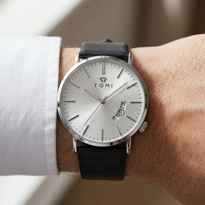 New TOMI T-018 Classic Slim Quartz Watch | Luxury Wristwatch with Date Function