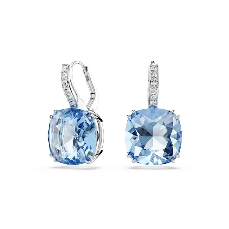 Swarovski Boucles d'oreilles Millenia argentées avec cristal bleu 5756150