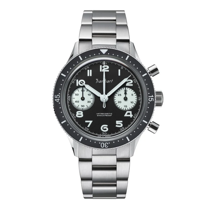 Montre Hanhart 415 ES Reverse Panda 39 mm H703.211-6428