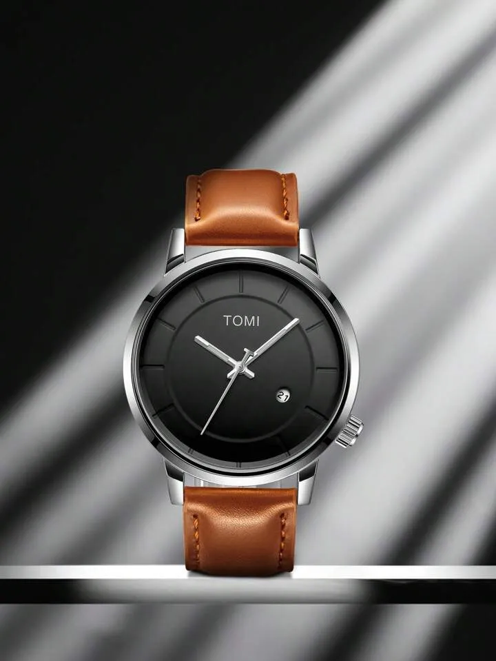 TOMI T-101 Executive Luxury Men's Watch – Date Quartz Round Dial