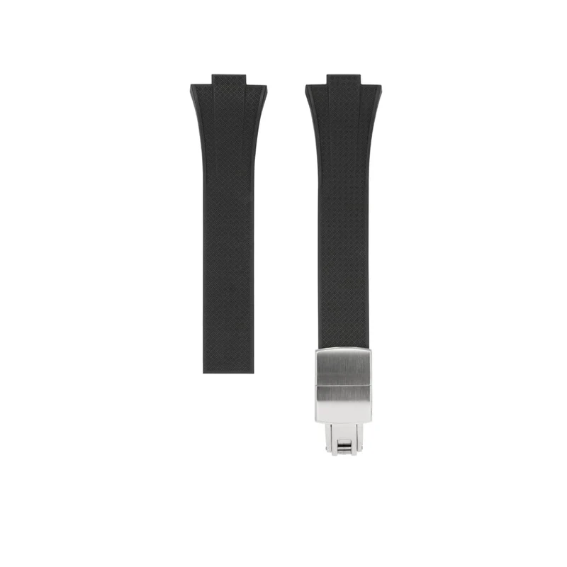 Bracelet Montre Delugs Caoutchouc CTS Noir pour Tissot PRX 40 mm