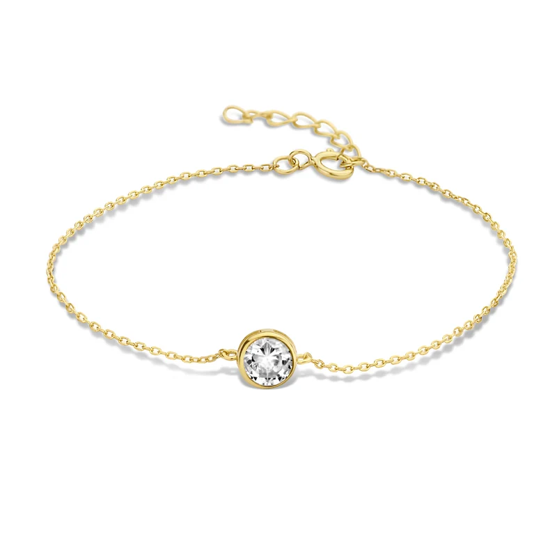 Violet Hamden Venus Bracelet en Argent 925 Sterling Plaqué Or avec Pierre de Naissance VH320010-DEC