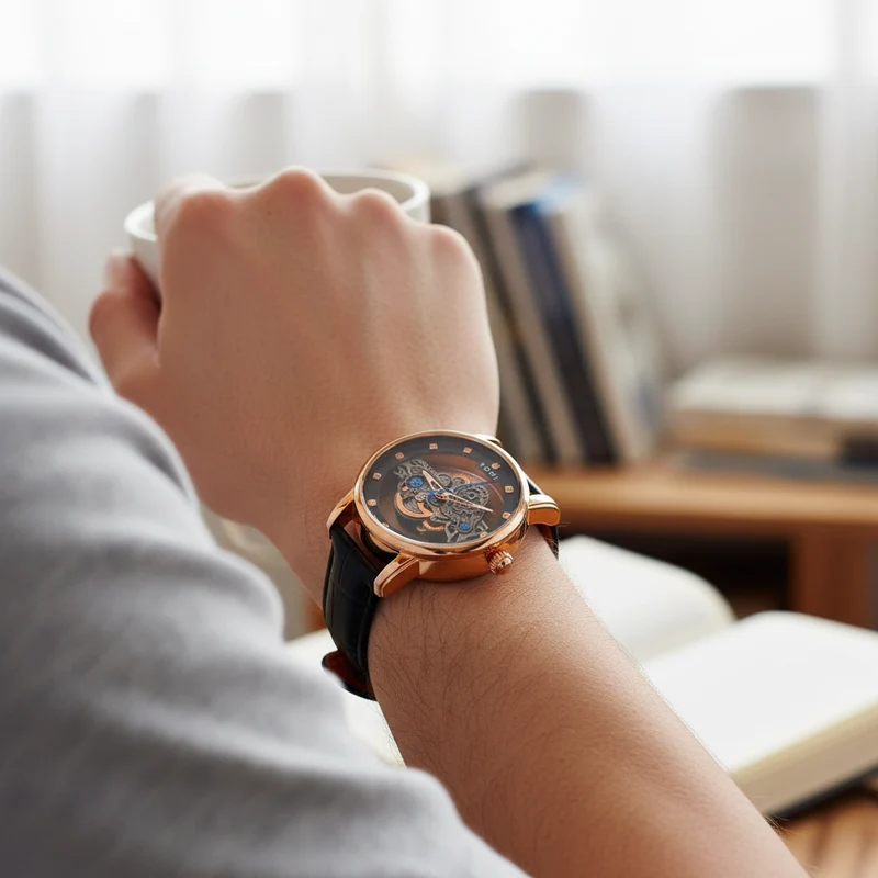 TOMI T-102 Face Gear Dual Strap Luxury Watch