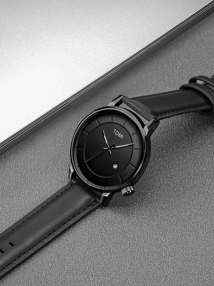TOMI T-101 Executive Luxury Men's Watch – Date Quartz Round Dial