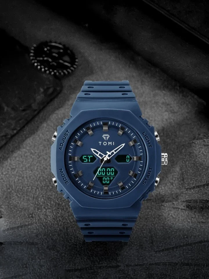 TOMI T-217 Dual Time Sports Watch Comfortable Straps Water Resistant