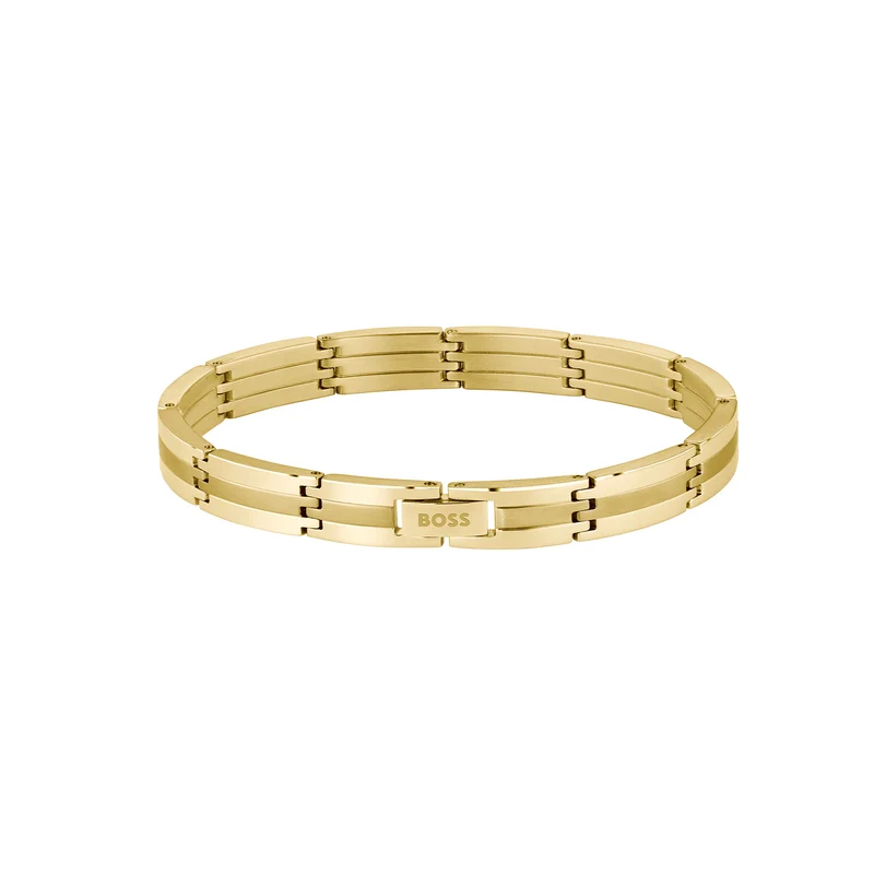 Hugo Boss Acier Inoxydable Doré Homme Bracelet Chaîne HBJ1580805