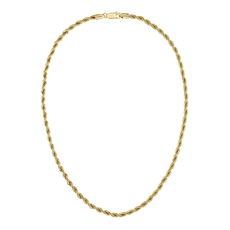 Hugo Boss Acier Inoxydable Doré Homme Collier HBJ1580840