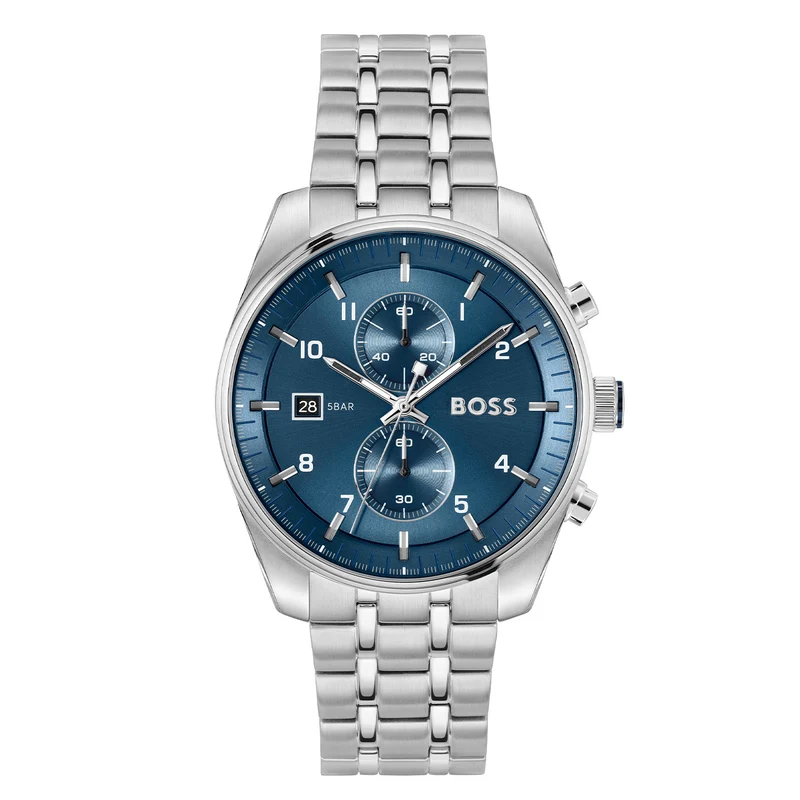 Hugo Boss Skytraveller Montre Homme En Argent HB1514216