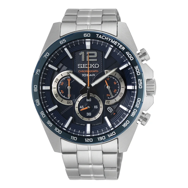 Seiko Chronograph Hommes Montre Argent SSB345P1