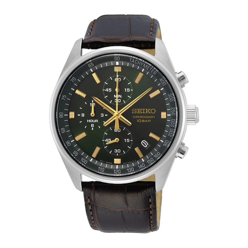 Seiko Chronograph Hommes Montre Marron SSB385P1