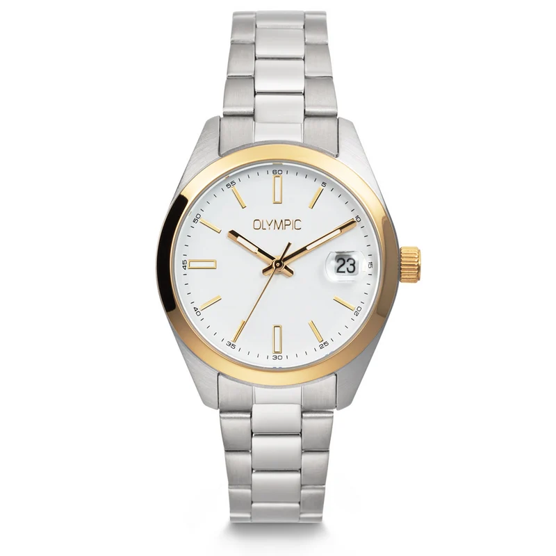 Olympic Louise Montre Femme Argentée et Blanche OL75DSS004B
