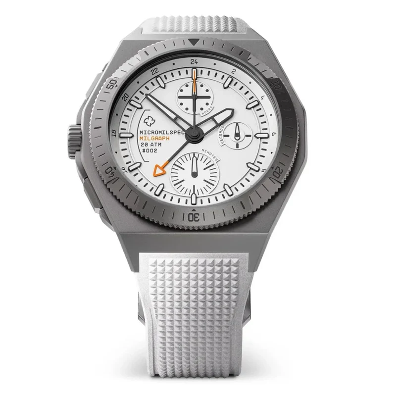 Montre Micromilspec Milgraph Full Spectrum White Dial Edition