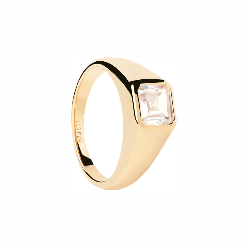P D Paola The New Essentials Femmes Bague Plaqué or 18 carats AN01-984-10