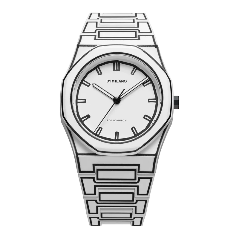 Montre D1 Milano White Sketch Polycarbon 40,5mm D1-PCBJ34