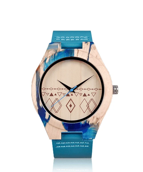 Montre en bois homme et femme be azura