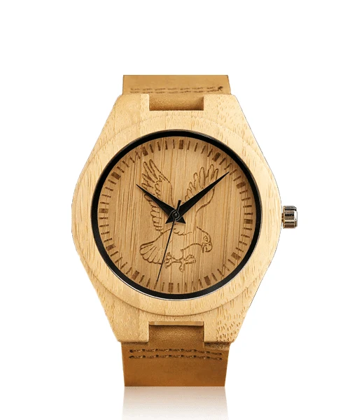 Montre en bois homme be aigle
