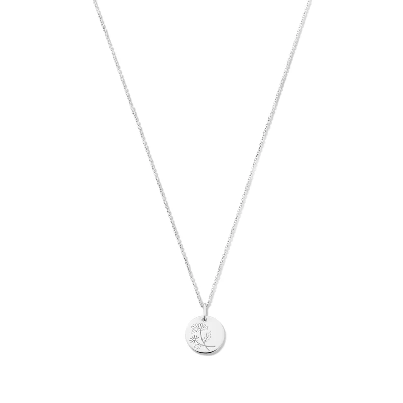 Violet Hamden Venus Collier en Argent 925 Sterling avec Fleur de Naissance VH340026-SEP