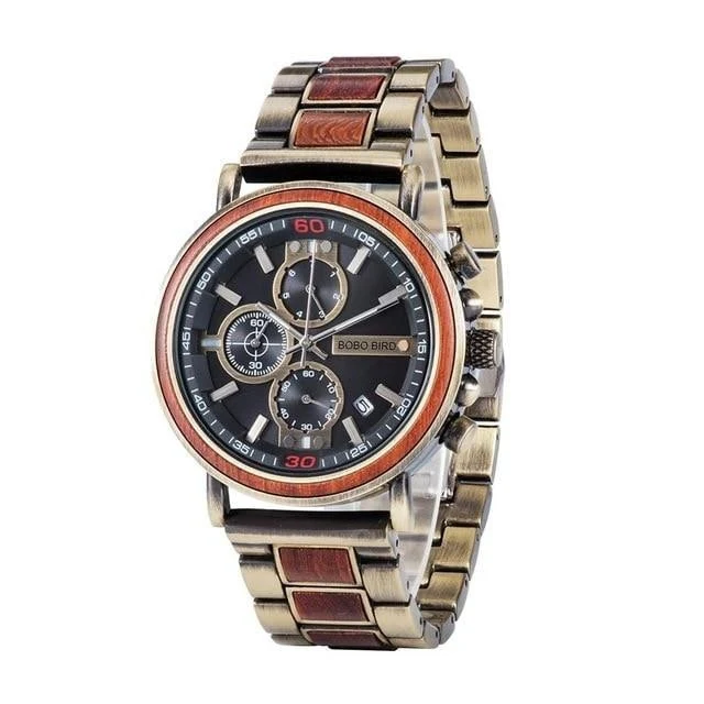 Montre en bois homme be business vintage