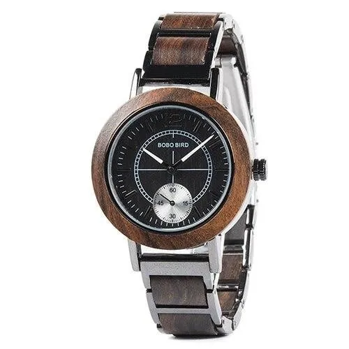 Montre en bois homme ardent