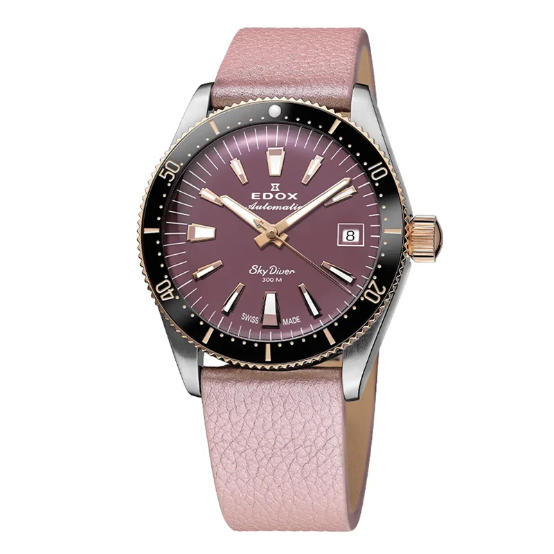 Montre Edox Skydiver 38mm Violette 80131-357RNRC-VIO