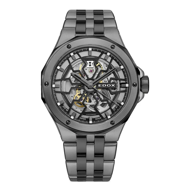 Montre Edox Delfin Original Mecano Grise 85303-357GNM-NGN