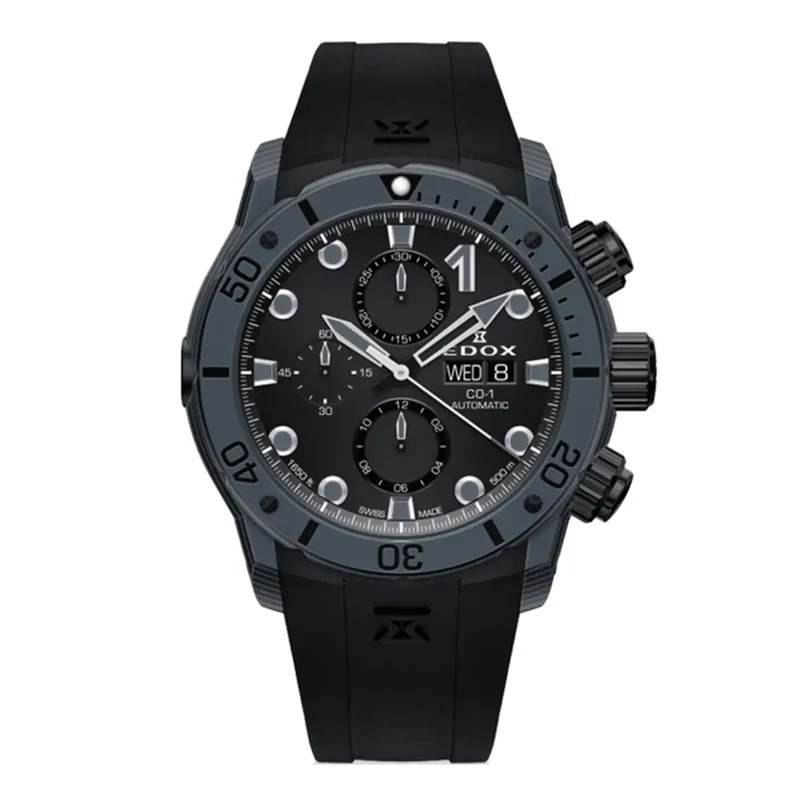 Montre Edox CO-1 Carbone Chronographe Automatique 01125-CLNGN-NING