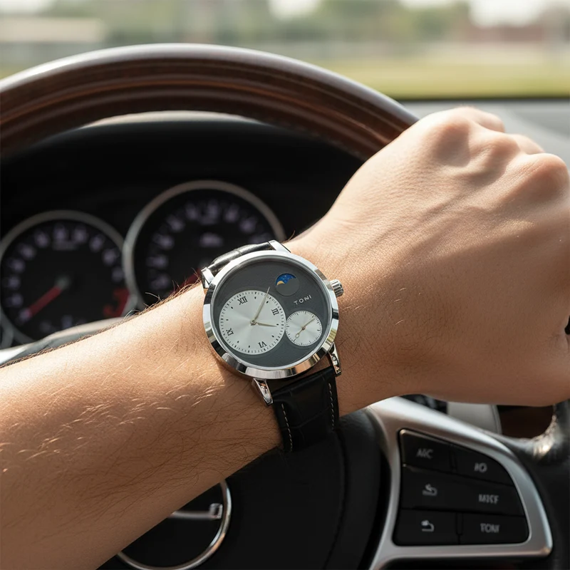 TOMI T-236 Side Second Moon Graph Watch