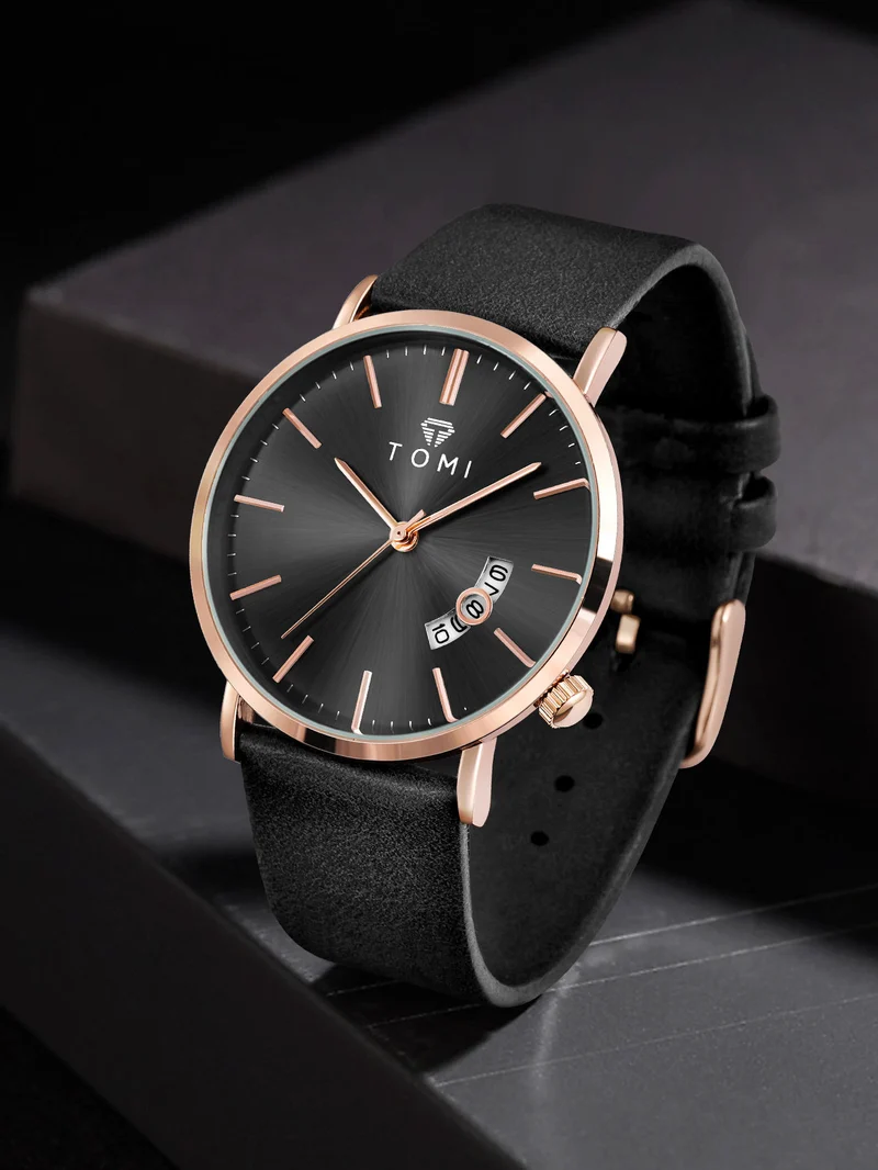New TOMI T-018 Classic Slim Quartz Watch | Luxury Wristwatch with Date Function