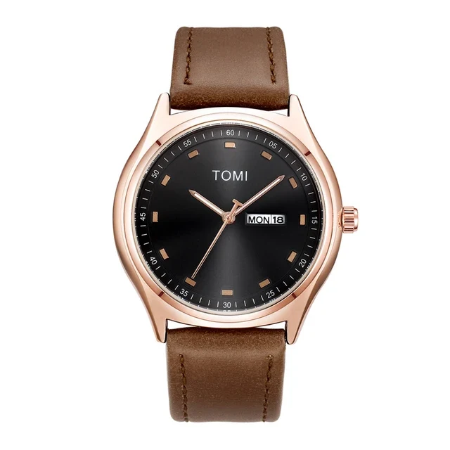 TOMI T-030 Men's Luxury Quartz Watch - Day & Date Display