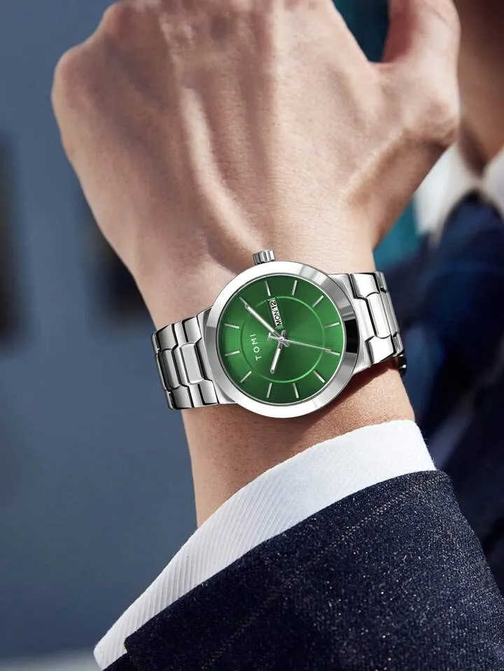 New TOMI T-303 High Quality Chain Watch – Day Date Quartz | Premium Gift Box Set