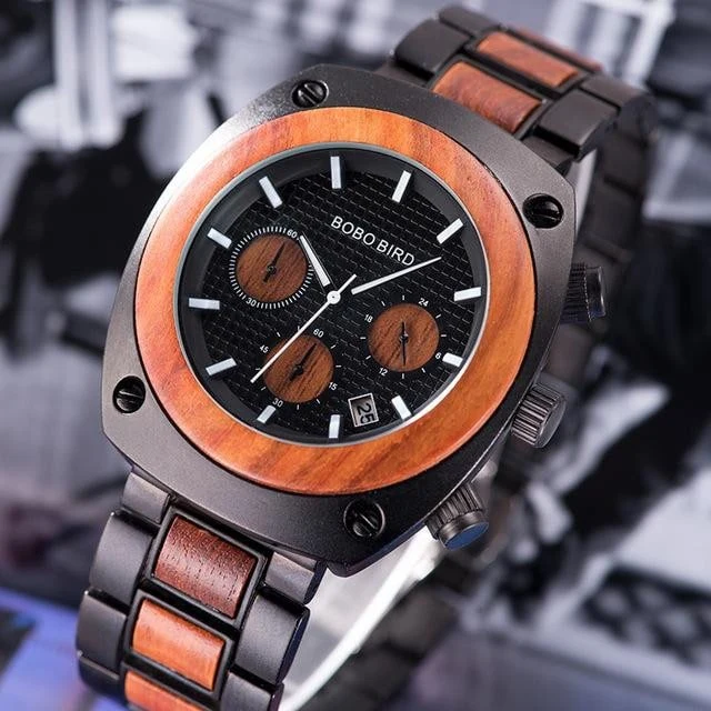 Montre en bois homme bacan