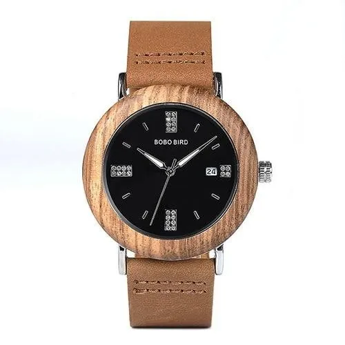 Montre en bois homme et femme canne ex