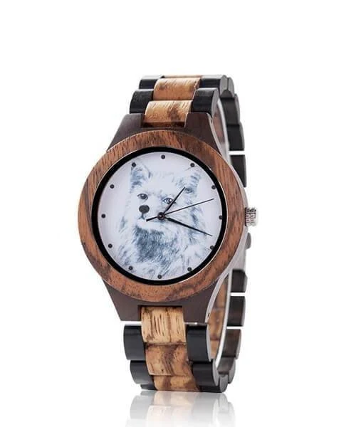 Montre en bois homme matra loup