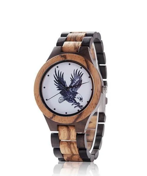 Montre en bois homme matra aigle
